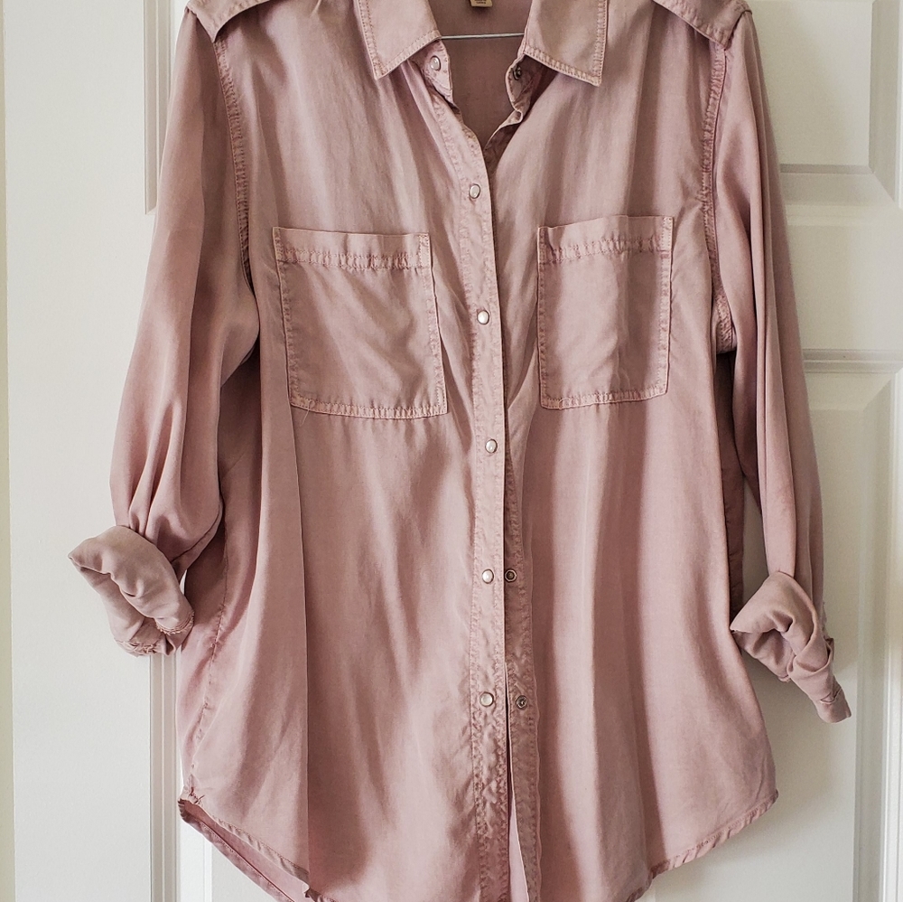 Anthropologie Dusty Pink Button Down Shirt